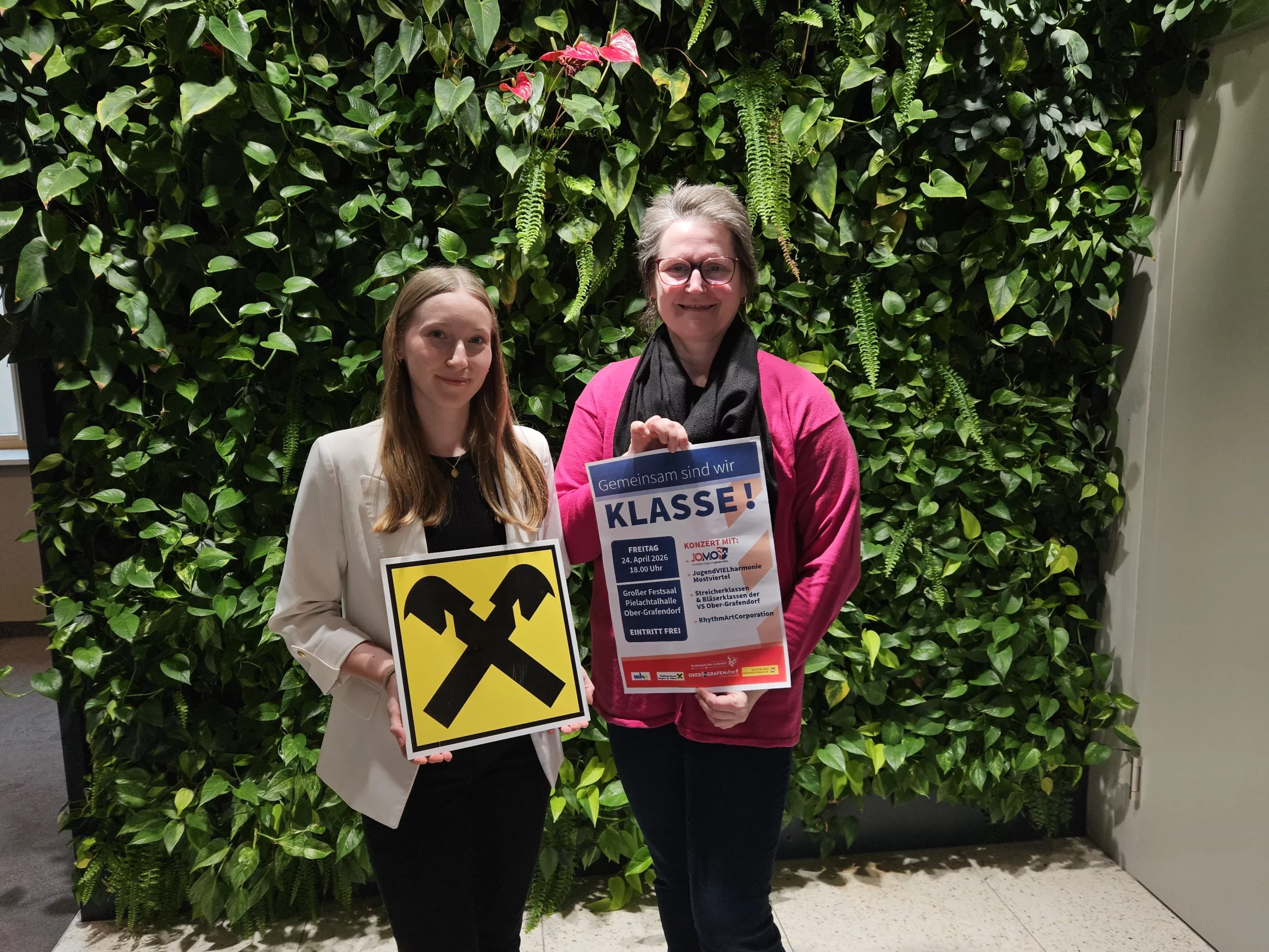 Kooperationskonzert Foto mit Raiffeisenbank scaled