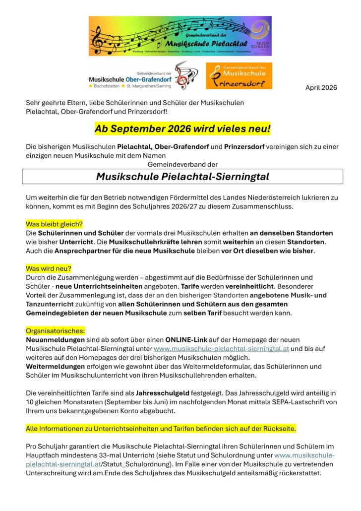 Vieles neu ab 2026/27 1 Aussendung Elterninfo Musikschulzusammenlegung ab 2026 27 bilder 0